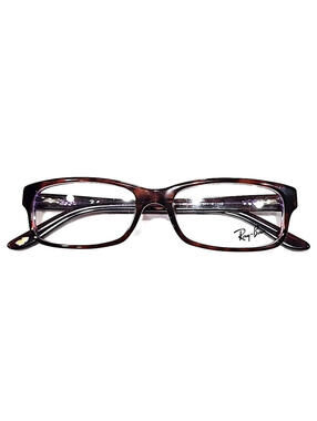 Ray Ban RB5187 2442 Glossy Tortoise Purple Rectangle Eyeglasses 52-16 140 New